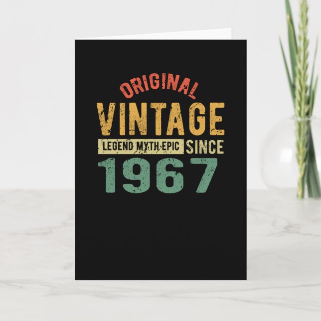 1967 Vintage födelsedag Kort (Framsida)