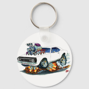 1967 Vit-svart Camaro SS-bil Nyckelring