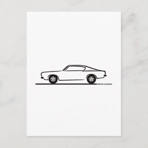 1968 1969 Plymouth Barracuda Vykort