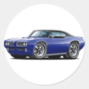 1968-69 blåsvart bästa bil för GTO Dk Runt Klistermärke