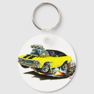 1968-69 Chevelle Gult-Black Top Car Nyckelring
