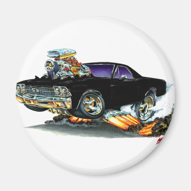 1968-69 El Camino Black Lastbil Magnet (Framsidan)