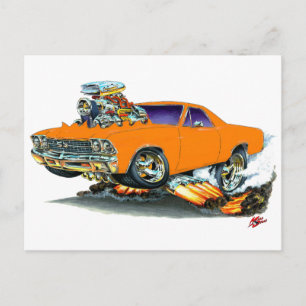 1968-69 El Camino Orange Lastbil Vykort