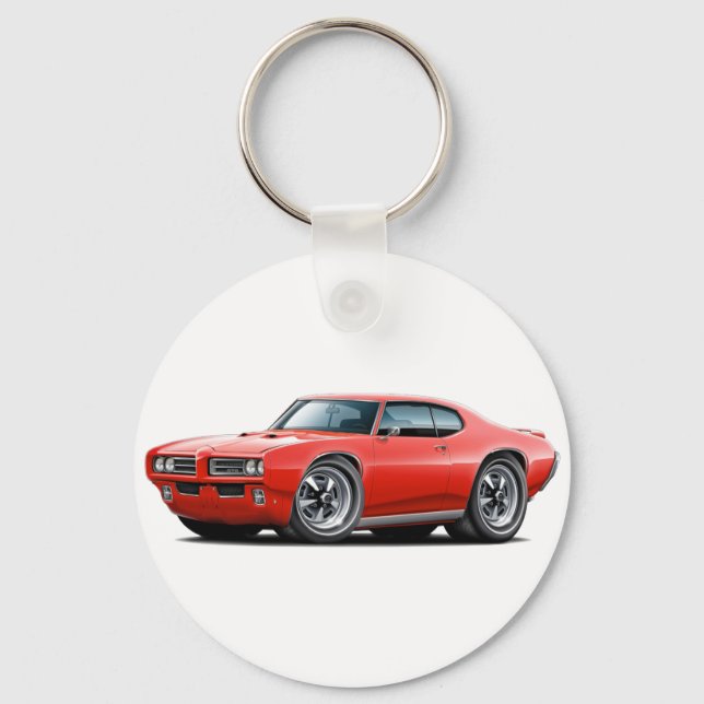 1968-69 GTO Red Car Nyckelring (Framsida)