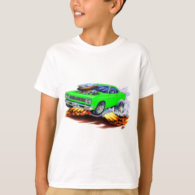 1968-69 Roadrunner Lime Car T-shirt (Framsida)