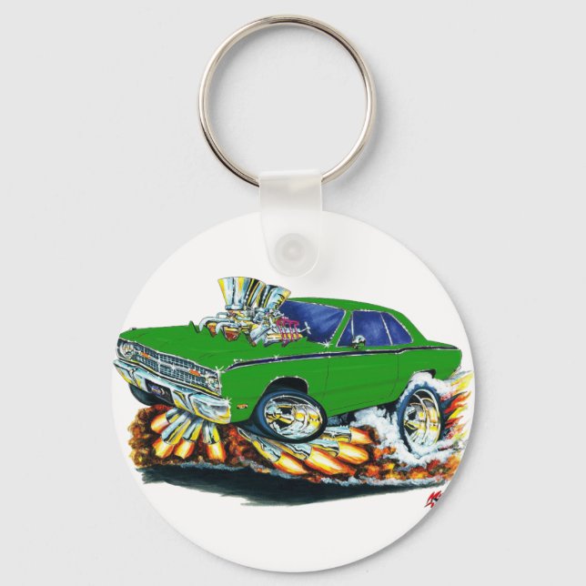 1968-71 Dodge Dart Grönt Car Nyckelring (Framsida)