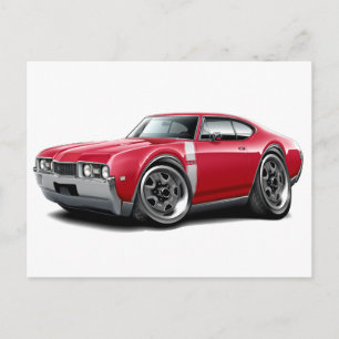 1968 Äldre 442 Rödövvita bilar Vykort