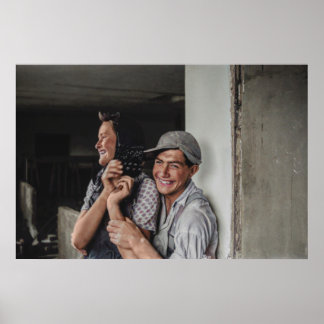 1968 års europeiska Porträtt i ett ungt par Poster