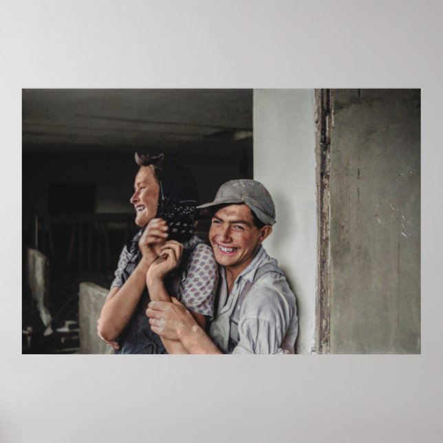 1968 års europeiska Porträtt i ett ungt par Poster (Framsidan)