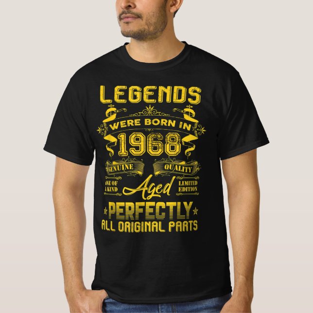 1968 års Grattis på födelsedagen-gåva, föddes lege T Shirt (Framsida)