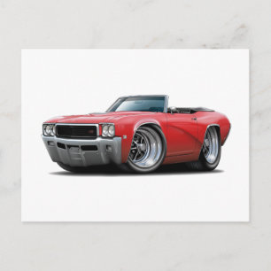 1968 Buick GS Red Conversible Vykort