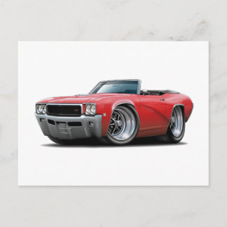 1968 Buick GS Red Conversible Vykort