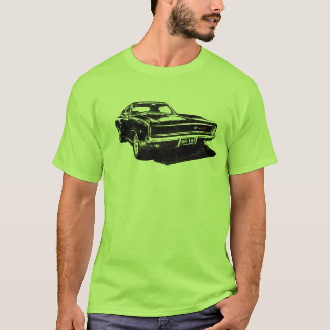 1968 Bullitt Charger RDR 838 Tee Shirt (Framsida)