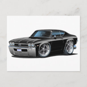 1968 Chevelle Black Car Vykort