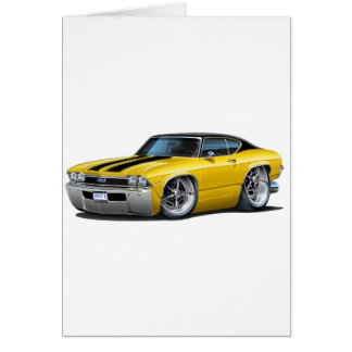 1968 Chevelle Gult-Black Rand Hälsningskort