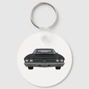 1968 Chevelle S: Black Avsluta Nyckelring