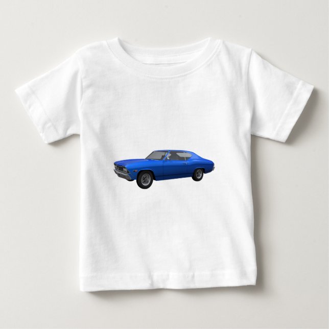 1968 Chevelle SS: Blått Avsluta T-shirt (Framsida)