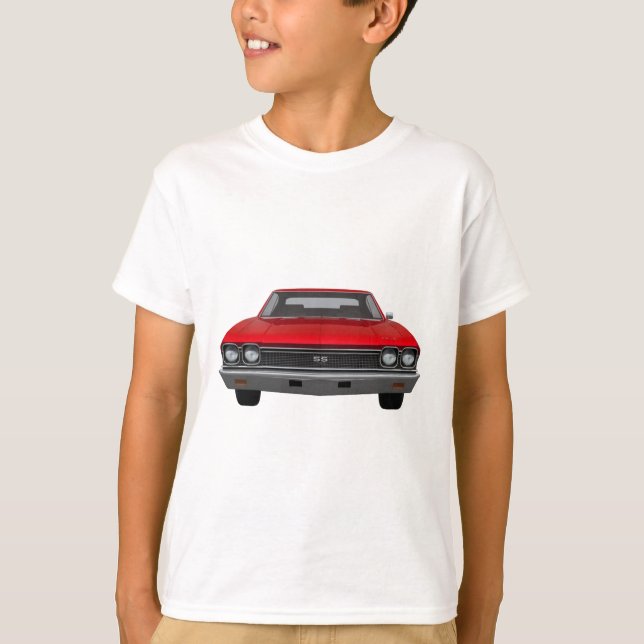 1968 Chevelle SS: Röd Avsluta T-shirt (Framsida)