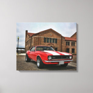 1968 chevy camaro för toppen sport canvastryck