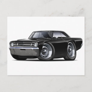 1968 Dart Black Car Vykort