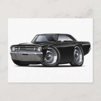1968 Dart Black Car Vykort