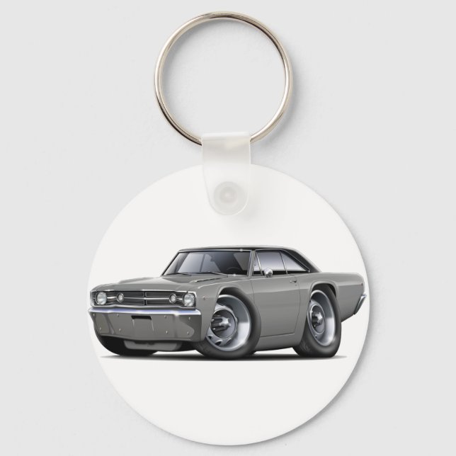 1968 Dart Grått-Black Top Car Nyckelring (Framsida)
