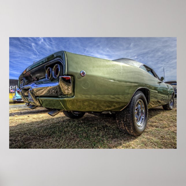 1968 Dodge Charger i HDR Poster (Framsidan)