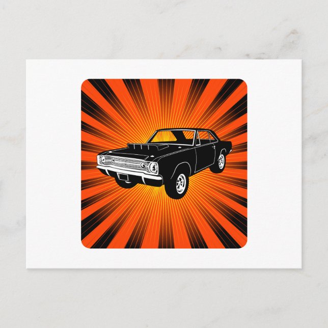 1968 Dodge Hurst Hemi Dart Vykort (Framsida)