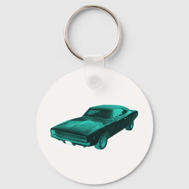 1968 doseringsladdare, blå mopar nyckelring (Framsida)