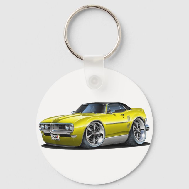 1968 Firebird Gult-Black Car Nyckelring (Framsida)