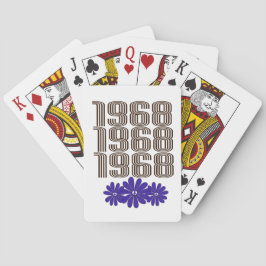 1968 Fredstecken Hippie Flower Power Lila Casinokort