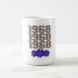 1968 Fredstecken Hippie Flower Power Lila Magisk Mugg