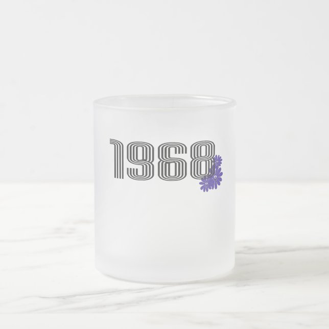 1968 Fredstecken med lägre effekt, Hippie-Lila Frostad Glasmugg (Center)