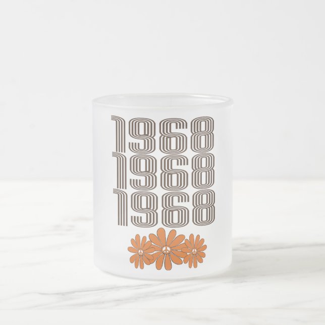 1968-Fredsteckenets Orange, diskettenhet Frostad Glasmugg (Center)