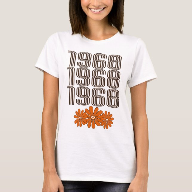 1968-Fredsteckenets Orange, diskettenhet T Shirt (Framsida)