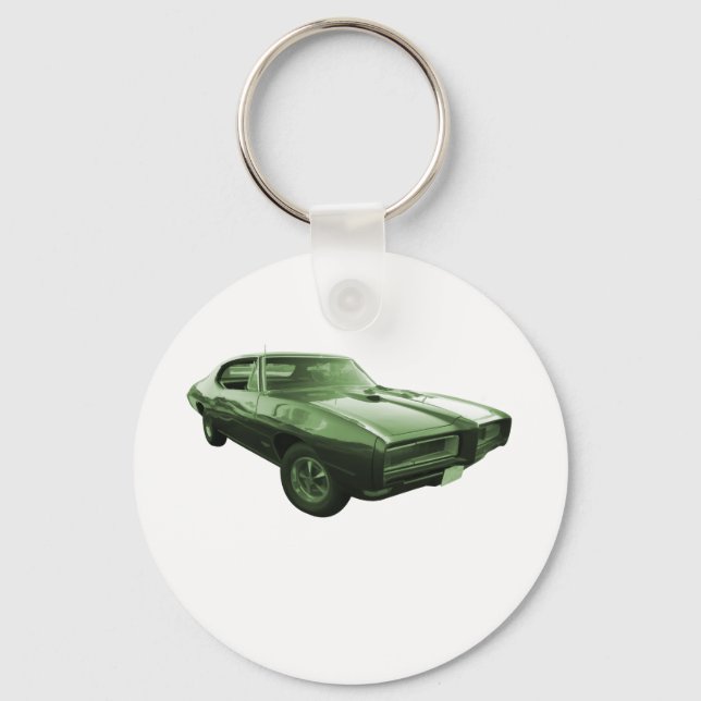 1968 GTO-muskelbil Nyckelring (Framsida)