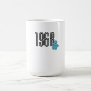 1968 Hippie Fredstecken Flower Power Aqua Magisk Mugg