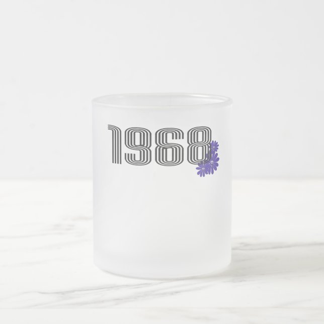 1968 Höfteffektsfull Lila för Fredstecken Frostad Glasmugg (Center)