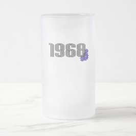1968 Höfteffektsfull Lila för Fredstecken Frostat Ölglas