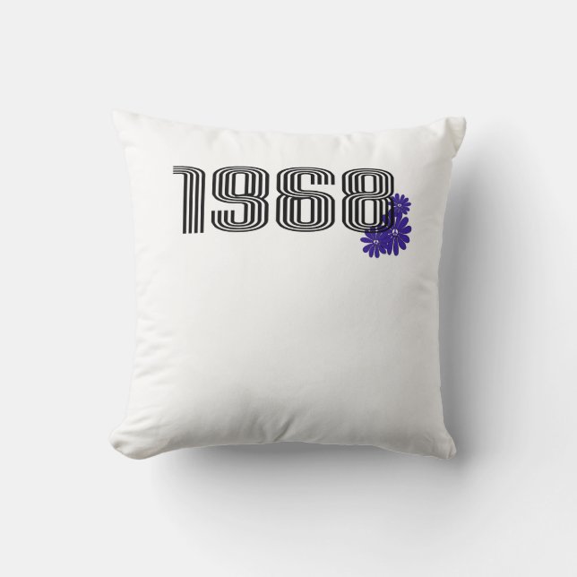 1968 Höfteffektsfull Lila för Fredstecken Kudde (Framsida)