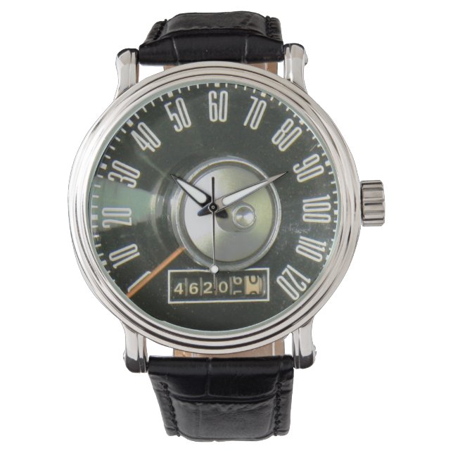 1968 Klassisk Sportbil Hastighetsmätare Armbandsur (Framsida)