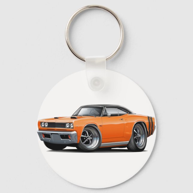1968 Koronet RT-Orange - svart, översta Dubblans H Nyckelring (Framsida)