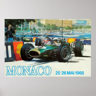 1968 Monaco Grand Prix-Poster (skriv ut upp till 6 Poster