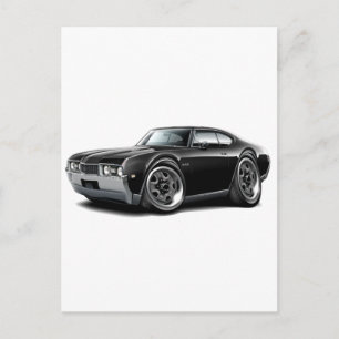 1968 Olds 442 Black Car Vykort