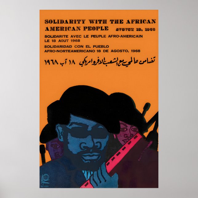 1968 OSPAAAL Poster Solidarity with the (Framsidan)