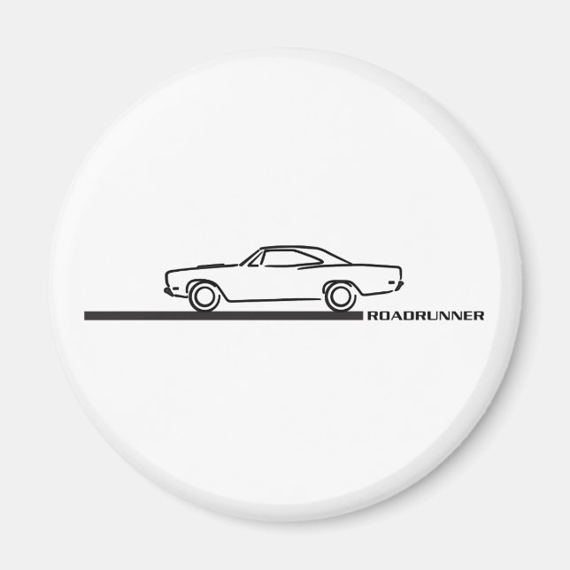 1968 Plymouth Roadrunner Magnet (Framsidan)