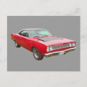 1968 Plymouth Roadrunner Muscle Car Vykort