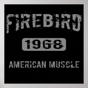 1968 Poster i Firebird American Muscle