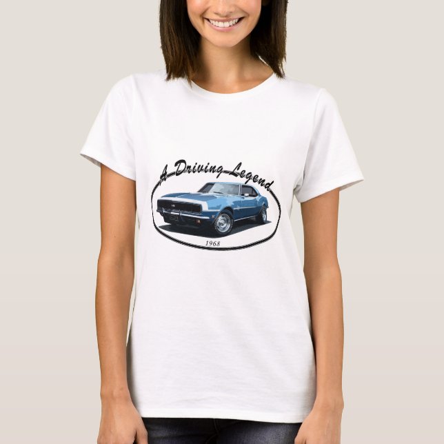 1968 SVART FÖR CAMARO SS TEE SHIRT (Framsida)