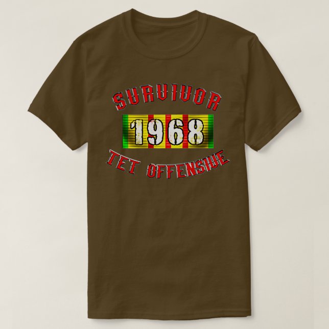 1968 TET Offensiv Survivor T Shirt (Design framsida)